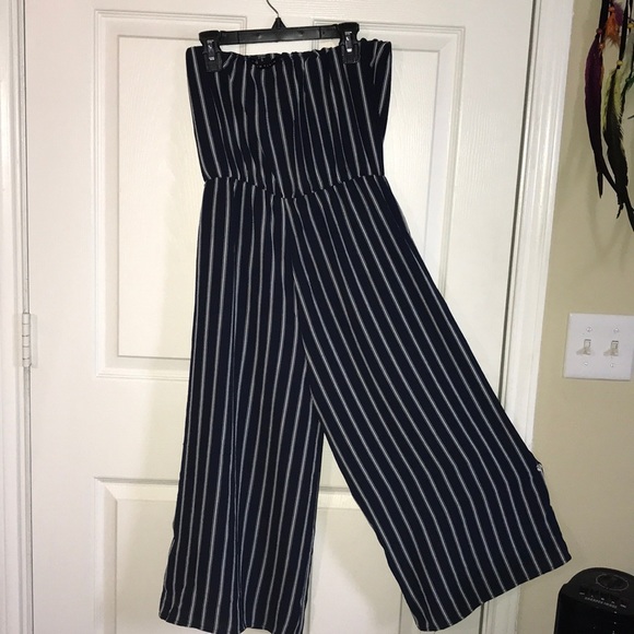 haute monde Other - Navy blue and white striped romper/ pantsuit